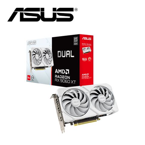 華碩 DUAL-RX9060XT-16G-WHITE 顯示卡+全漢 VITA-750GMW 白750W 金牌/全模/ATX3.1
