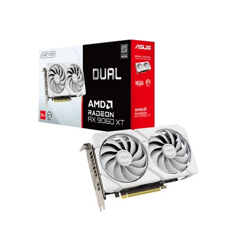 華碩 DUAL-RX9060XT-16G-WHITE 顯示卡+全漢 VITA-750GMW 白750W 金牌/全模/ATX3.1