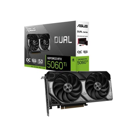 ASUS華碩 DUAL RTX5060TI O16G 2632MHz/23cm/雙風扇 顯示卡 (卡長22.9CM)