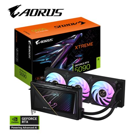【RTX50 超值組】技嘉 AORUS RTX 5090 XTREME WATERFORCE 32G 顯示卡 + 1000瓦金牌全模 電源供應器