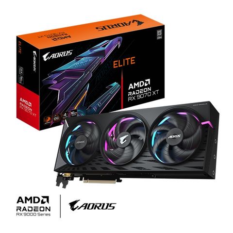 技嘉 AORUS Radeon RX 9070 XT ELITE 16G 顯示卡+B860M 主機板 組合