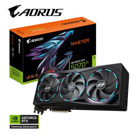 【RTX50 超值組】技嘉 AORUS RTX 5070 Ti MASTER 16G 顯示卡 + 技嘉 X870 GAMING X WIFI7 主機板