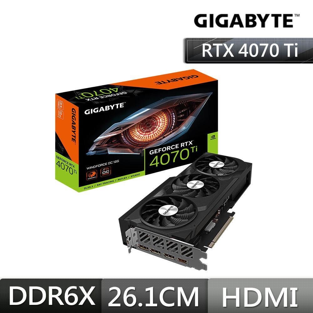 技嘉GeForce RTX 4070 Ti WINDFORCE OC 12G 顯示卡- PChome 24h購物