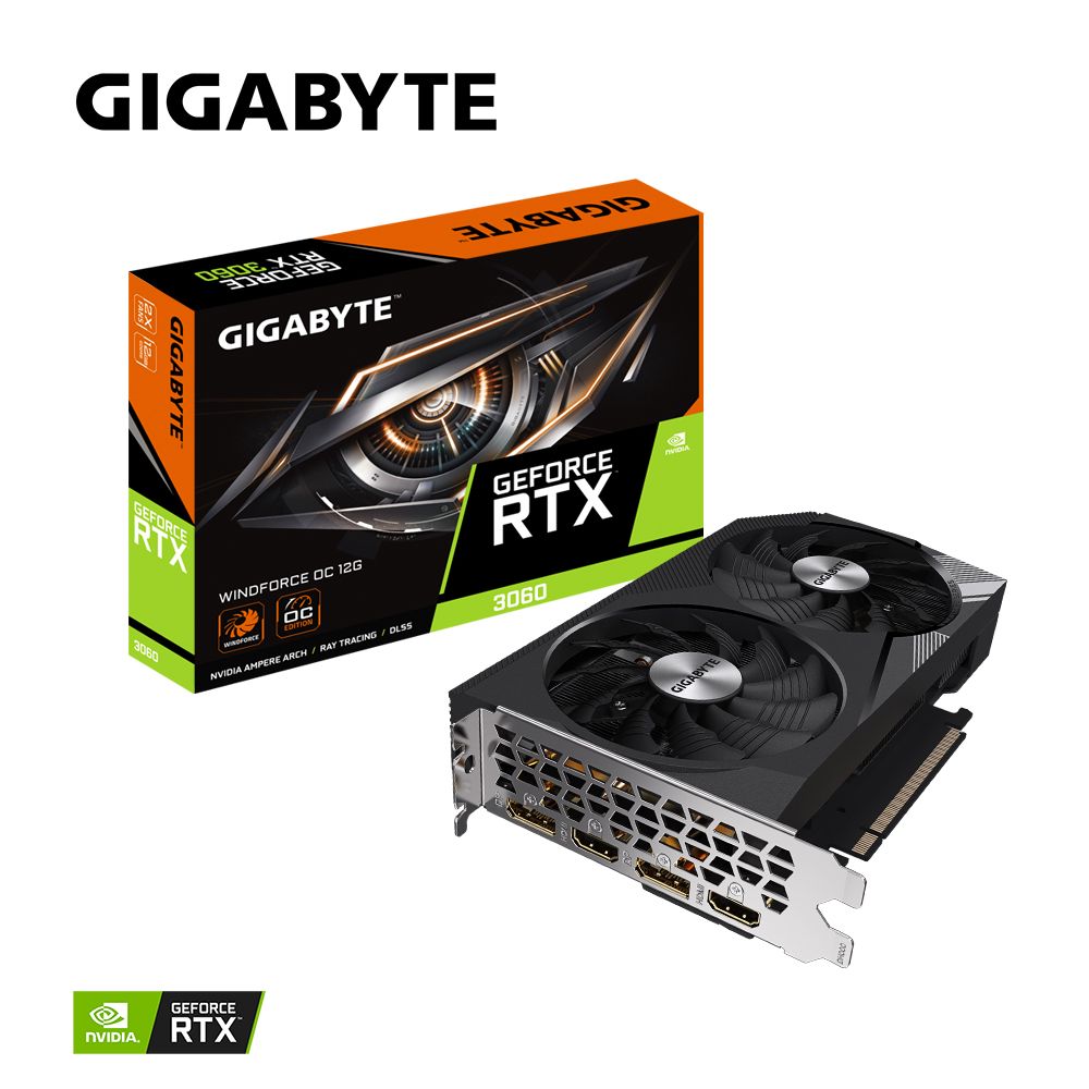 技嘉GeForce RTX 3060 WINDFORCE OC 12G 顯示卡- PChome 24h購物