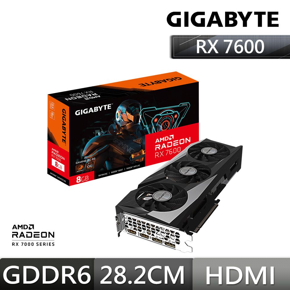 GIGABYTE AMD Radeon RX 7600 GAMING OC 8G 美品-