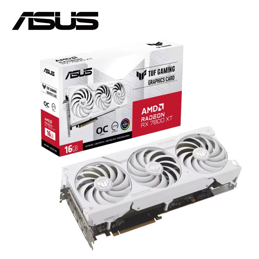 ASUS TUF Gaming Radeon RX 7800 XT White OC Edition 顯示卡- PChome