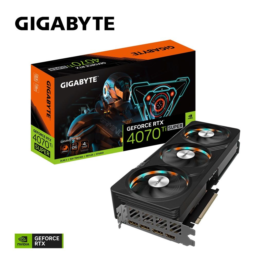 GIGABYTE 技嘉   GeForce RTX 4070 Ti SUPER GAMING OC 16G 顯示卡