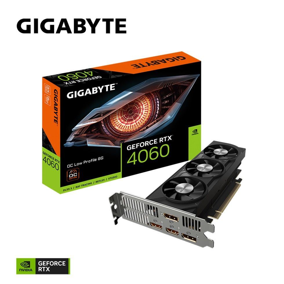 GIGABYTE 技嘉  GeForce RTX 4060 OC Low Profile 8G 顯示卡(GV-N4060OC-8GL)