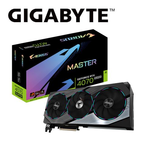 GIGABYTE 技嘉 AORUS RTX4070 SUPER MASTER 12G 顯示卡+ GP-UD750GM 金牌 電源供應器(70S+P組合)