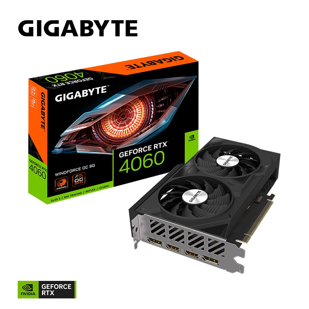 GIGABYTE 技嘉  RTX4060 WINDFORCE OC 8G 顯示卡+海盜船 RM550X 80Plus 金牌 電源供應器