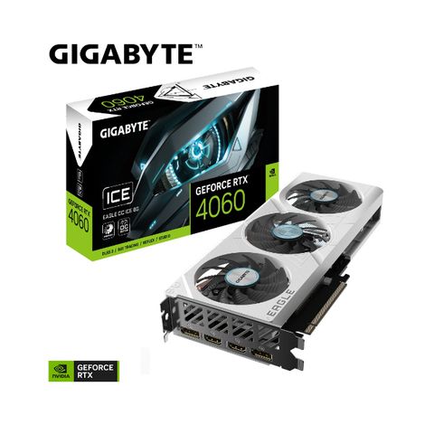 技嘉 GeForce RTX 4060 EAGLE OC ICE 8G 顯示卡