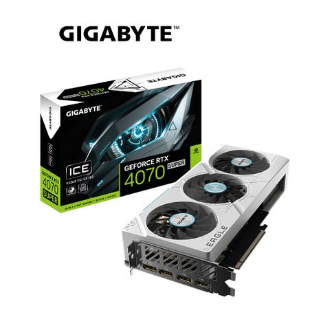 GIGABYTE 技嘉 RTX4070 SUPER EAGLE OC ICE 12G 冰魄白 顯示卡+賽德斯 A2 商用耳機 粉白色