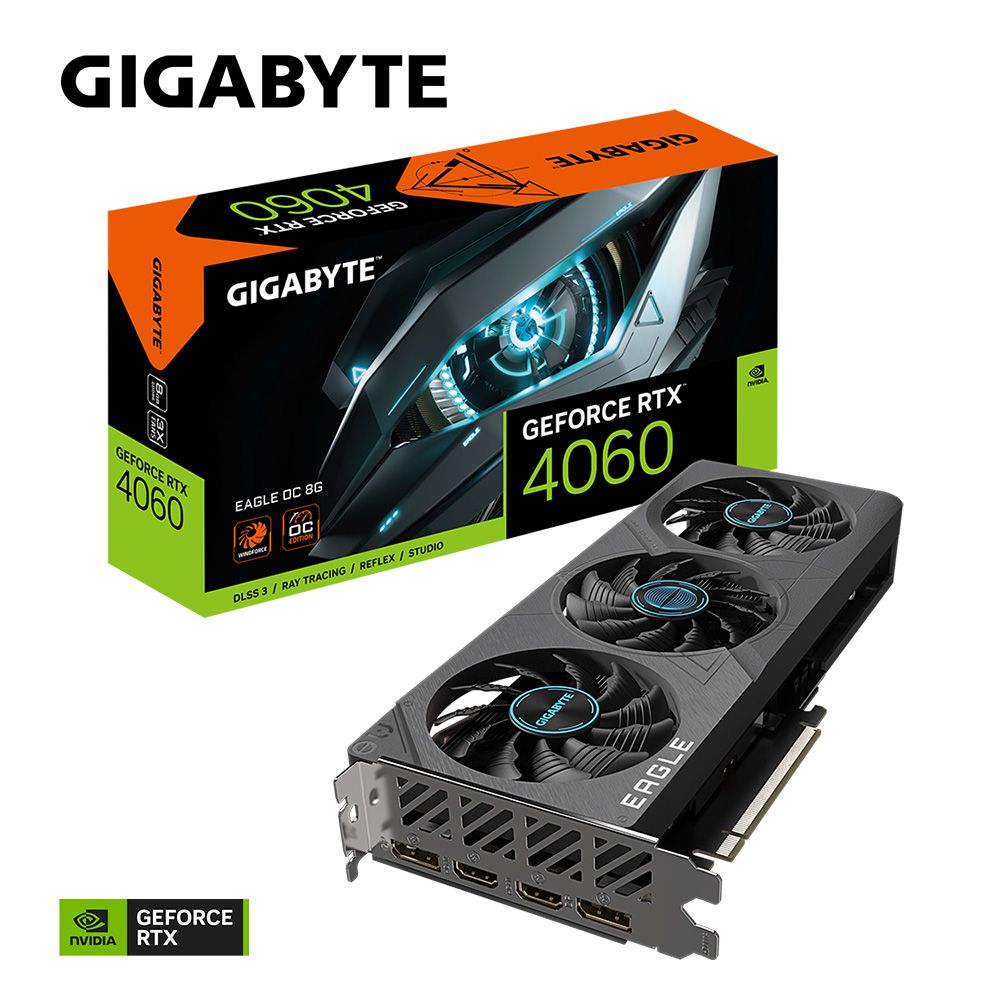 GIGABYTE 技嘉  RTX4060 EAGLE OC 8G 顯示卡+海盜船 RM550X 80Plus 金牌 電源供應器