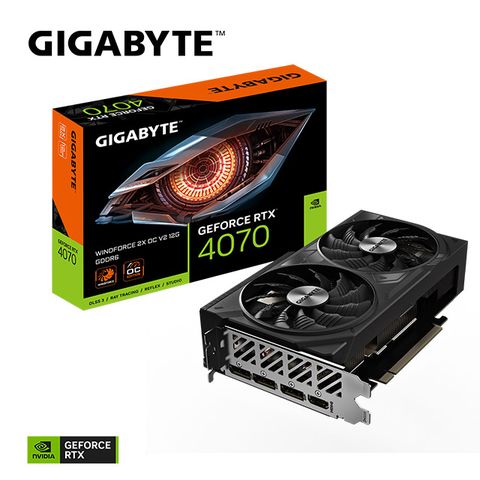 GIGABYTE 技嘉 GeForce RTX 4070 WINDFORCE 2X OC V2 12G 顯示卡