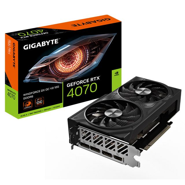 GIGABYTE 技嘉 GeForce RTX 4070 WINDFORCE 2X OC V2 12G 顯示卡