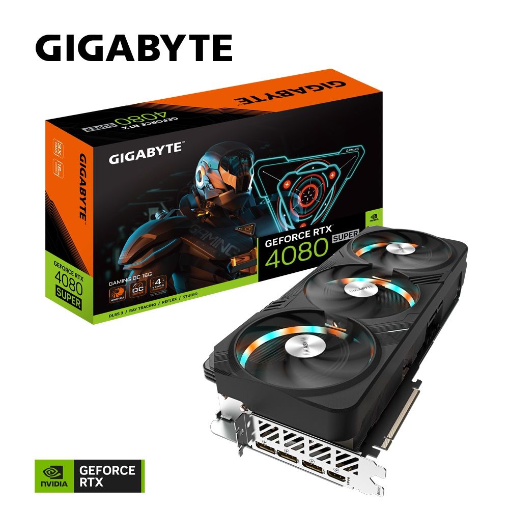 GIGABYTE 技嘉  GeForce RTX 4080 SUPER GAMING OC 16G 顯示卡