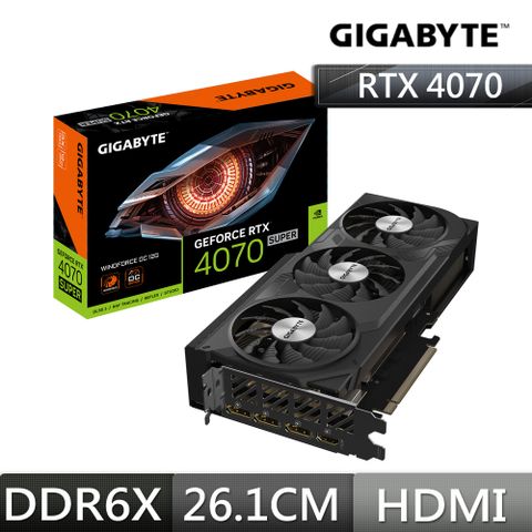 GIGABYTE 技嘉 WINDFORCE GeForce RTX4070 SUPER OC 12G顯示卡