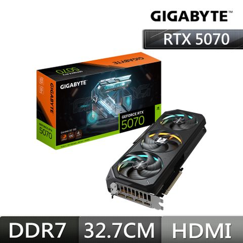 技嘉 GIGABYTE GeForce RTX5070 GAMING OC 12G 顯示卡