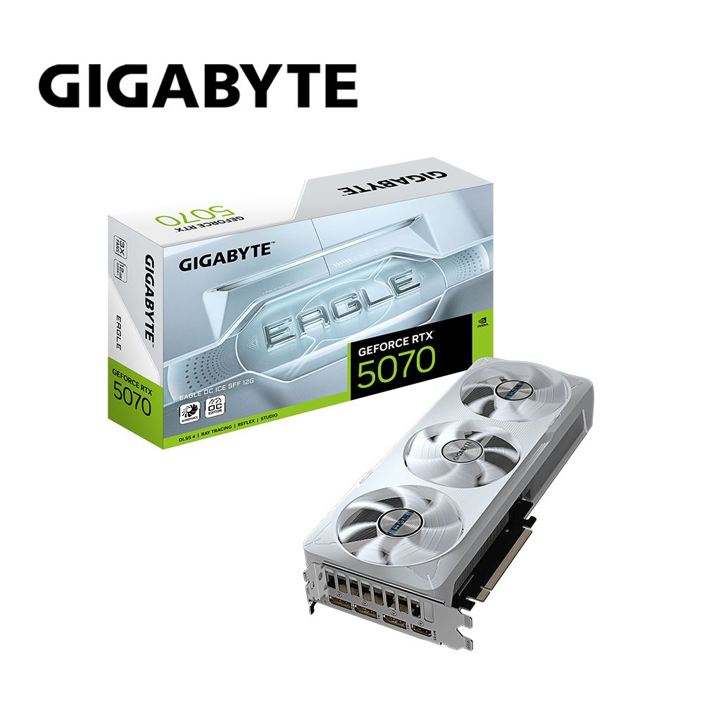 GIGABYTE 技嘉 RTX 5070 EAGLE OC ICE SFF 12G 顯示卡 (組合包-2)