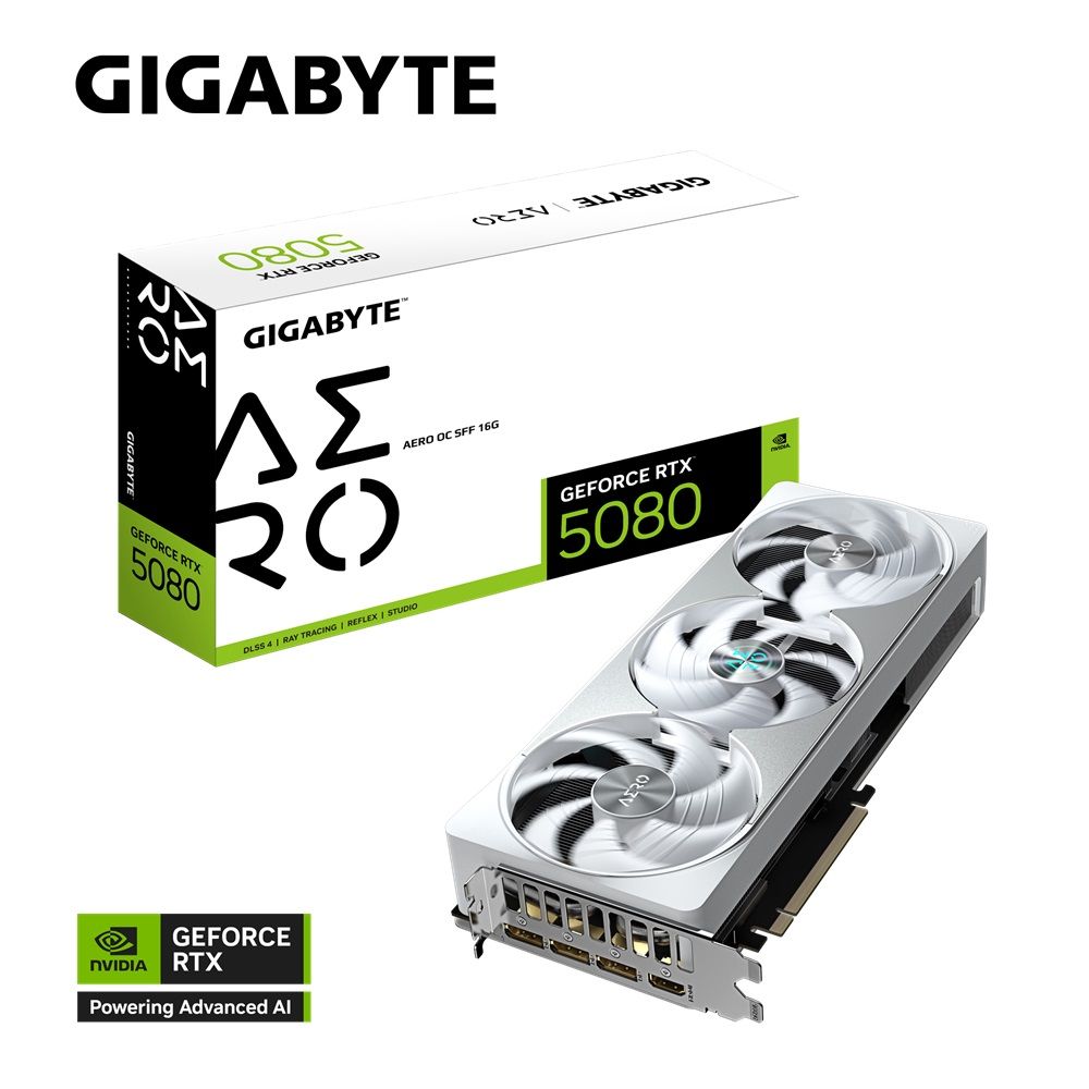 GIGABYTE 技嘉 GeForce RTX 5080 AERO OC SFF 16G 顯示卡