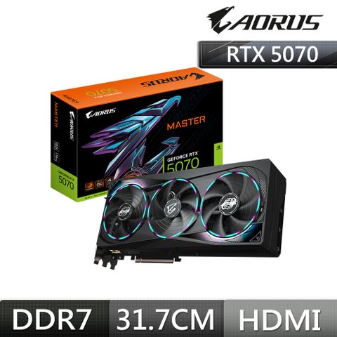 GIGABYTE 技嘉 AORUS GeForce RTX5070 MASTER 12G 顯示卡