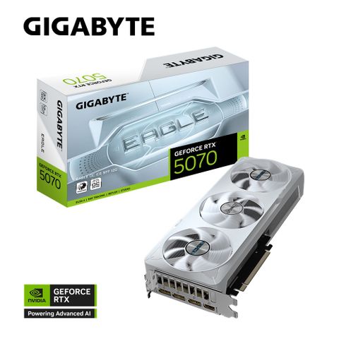 GIGABYTE 技嘉 AORUS GeForce RTX 5070 EAGLE OC ICE SFF 12G 顯示卡