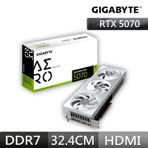 技嘉 GIGABYTE GeForce RTX5070 AERO OC 12G 顯示卡