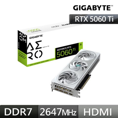 GIGABYTE 技嘉 GeForce RTX5060 Ti AERO OC 16GB 顯示卡