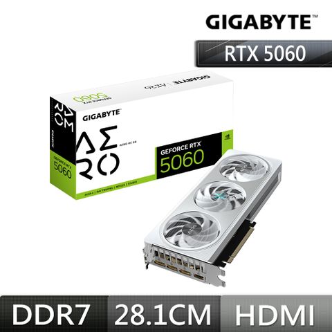GIGABYTE 技嘉 AERO GeForce RTX 5060 OC 8GB 顯示卡