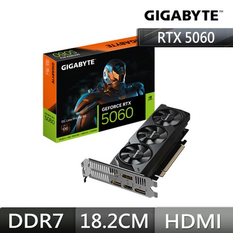 GIGABYTE 技嘉 GeForce RTX 5060 OC Low Profile 8GB 顯示卡