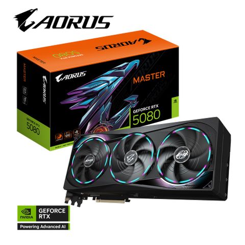 技嘉 AORUS GeForce RTX 5080 MASTER 16G 顯示卡