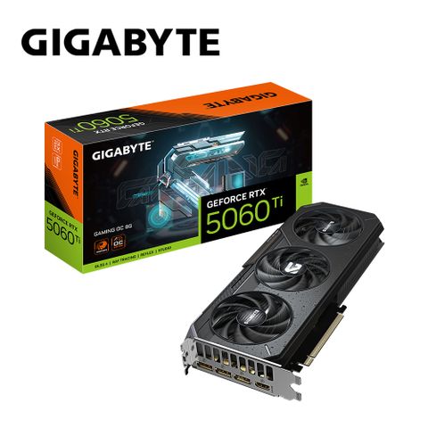 技嘉 RTX 5060 Ti GAMING OC 8G 顯示卡+技嘉 GP-UD750GM PG5 電源供應器