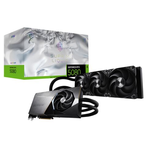 微星 GeForce RTX 5080 16G SUPRIM LIQUID SOC 顯示卡 大組包