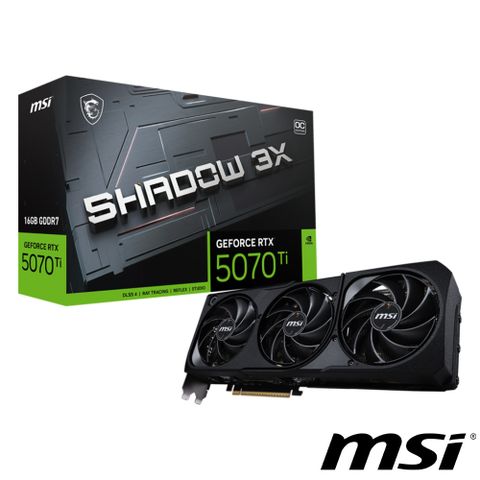 MSI 微星 GeForce RTX 5070 Ti 16G SHADOW 3X OC 顯示卡+主機板