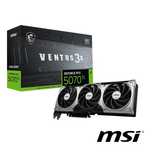 MSI 微星 GeForce RTX 5070 Ti 16G VENTUS 3X OC 顯示卡+主機板+中央處理器