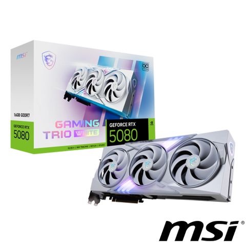 MSI 微星 RTX 5080 GAMING TRIO O16G WHITE 顯示卡 + B760M GAMING WIFI 主機板