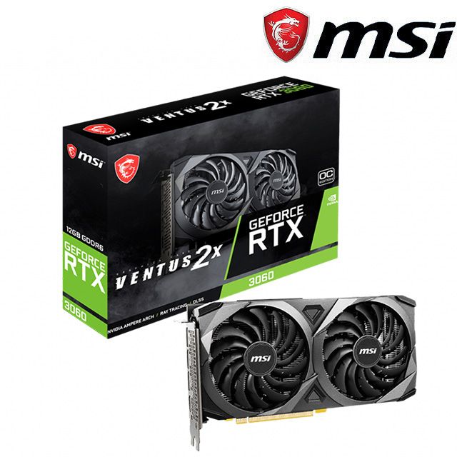 MSI 微星  RTX 3060 12G VENTUS 2X OC 顯示卡