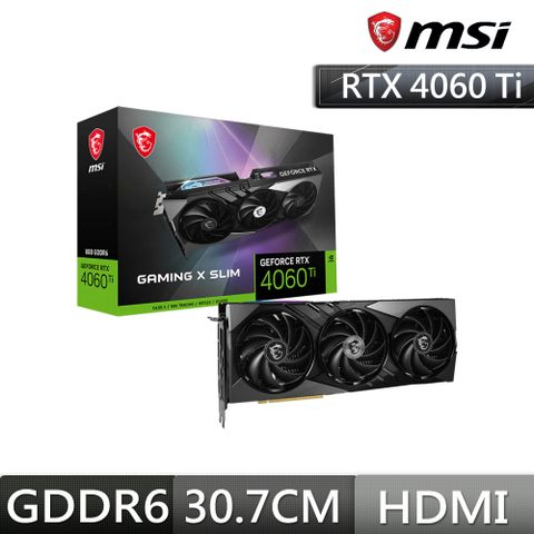 MSI 微星 RTX 4060 Ti 8G GAMING X SLIM 顯示卡