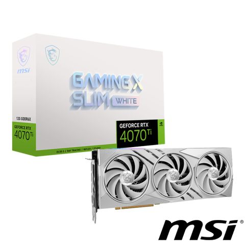 微星 GeForce RTX 4070 Ti GAMING X SLIM WHITE 12G 顯示卡