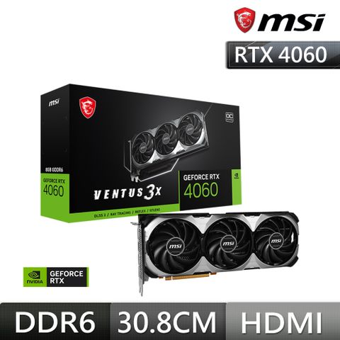 MSI 微星 RTX 4060 8G VENTUS 3X OC 顯示卡