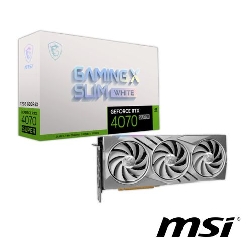 微星 GeForce RTX 4070 SUPER 12G GAMING X SLIM WHITE 顯示卡