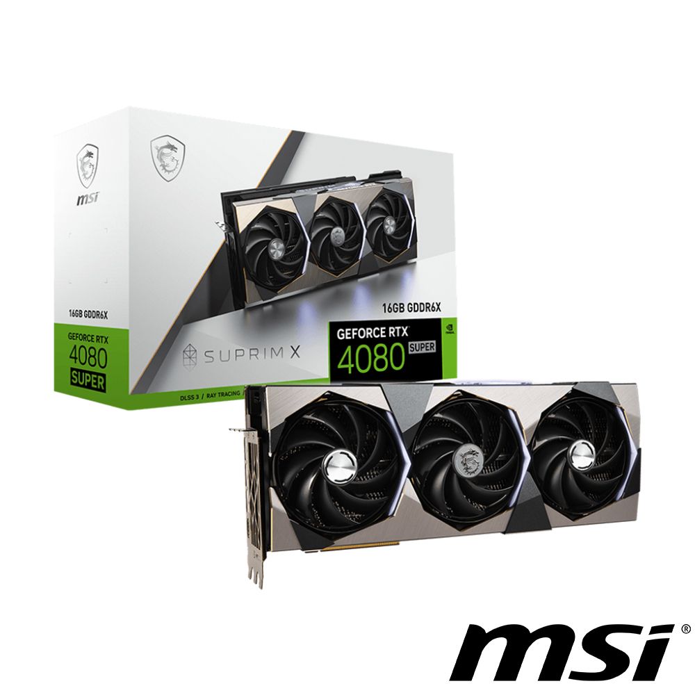 MSI 微星  GeForce RTX 4080 SUPER 16G SUPRIM X 顯示卡