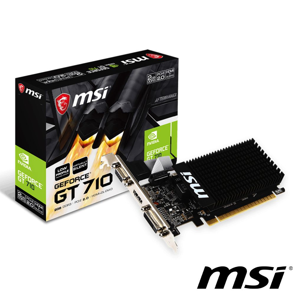 MSI 微星  GT 710 2GD3H LP 顯示卡