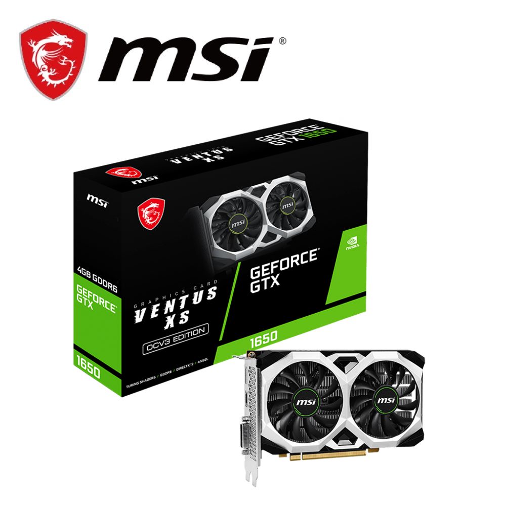 MSI 微星  GTX1650 D6 VENTUS XS OCV3 顯示卡+賽德斯 魔幻之力 耳機耳罩式