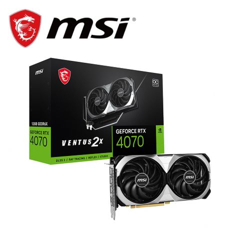 MSI 微星 RTX 4070 VENTUS 2X E 12G OC 顯示卡+全漢 HEXA 85+ PRO 750 GEN5 電供(V+P組合包)