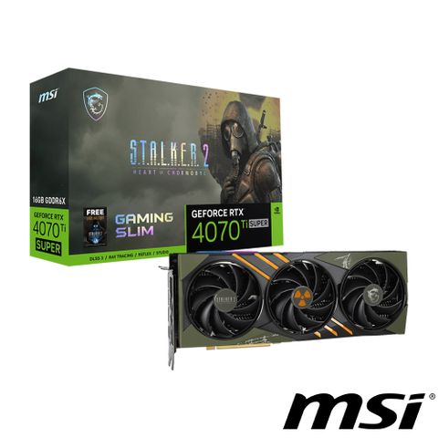 MSI 微星 GeForce RTX 4070 Ti SUPER 16G GAMING SLIM STALKER 2 EDITION 顯示卡