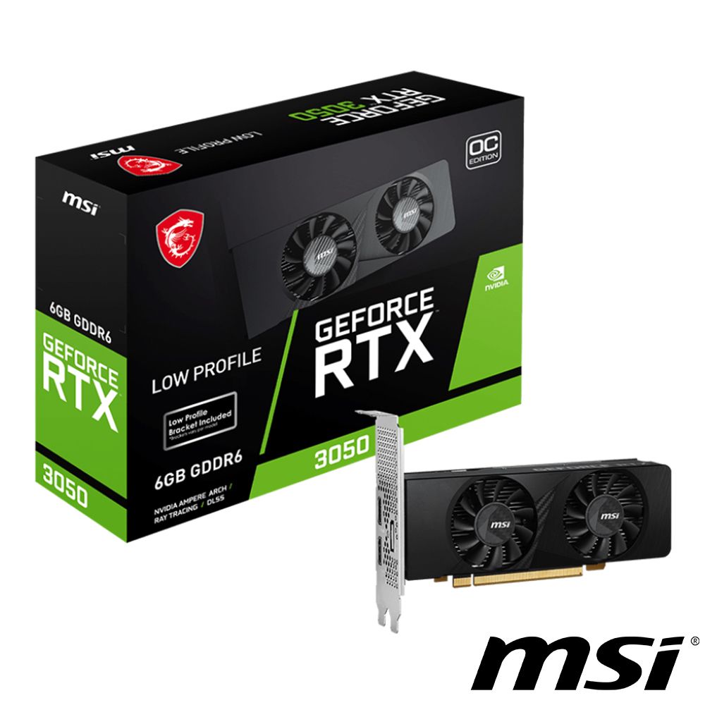 MSI 微星  GeForce RTX 3050 LP 6G OC 顯示卡