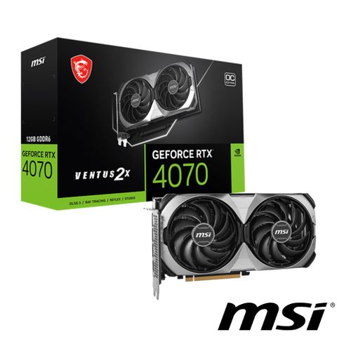 MSI 微星 GeForce RTX 4070 VENTUS 2X E1 12G OC 顯示卡