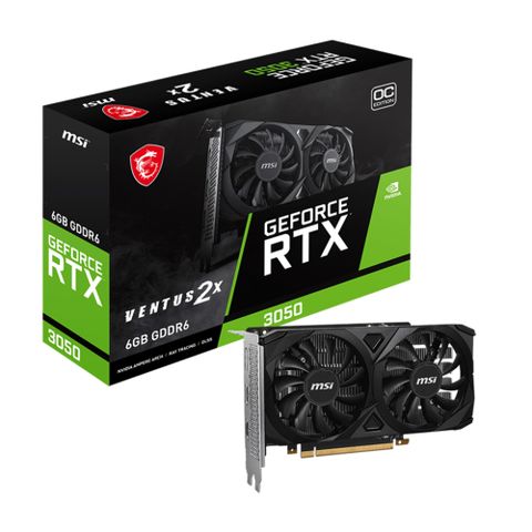 微星 GeForce RTX 3050 VENTUS 2X E 6G OC 顯示卡