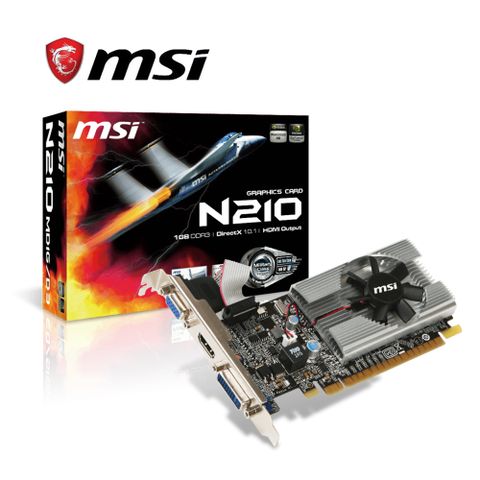 MSI 微星 N210-MD1G/D3 顯示卡+華碩 SDRW-08D2S-U 外接式超薄DVD燒錄器